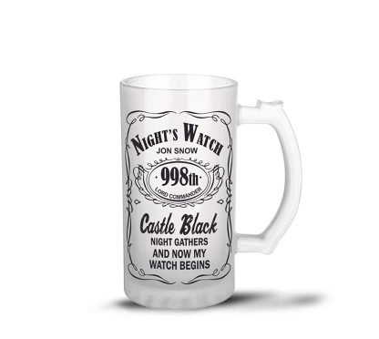 nights watch frosted beer mug