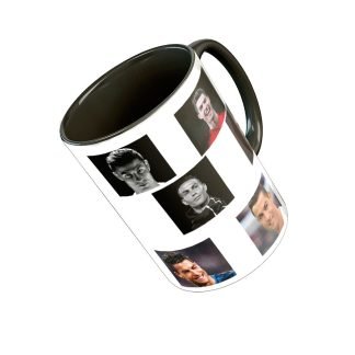 Tee Mafia - Ronaldo Black Printed Mug, Ceramic coffee Mug 330 ml