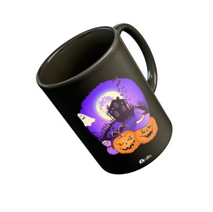 Tee Mafia - Halloween Night Black Printed Ceramic Coffee Mug 330ml